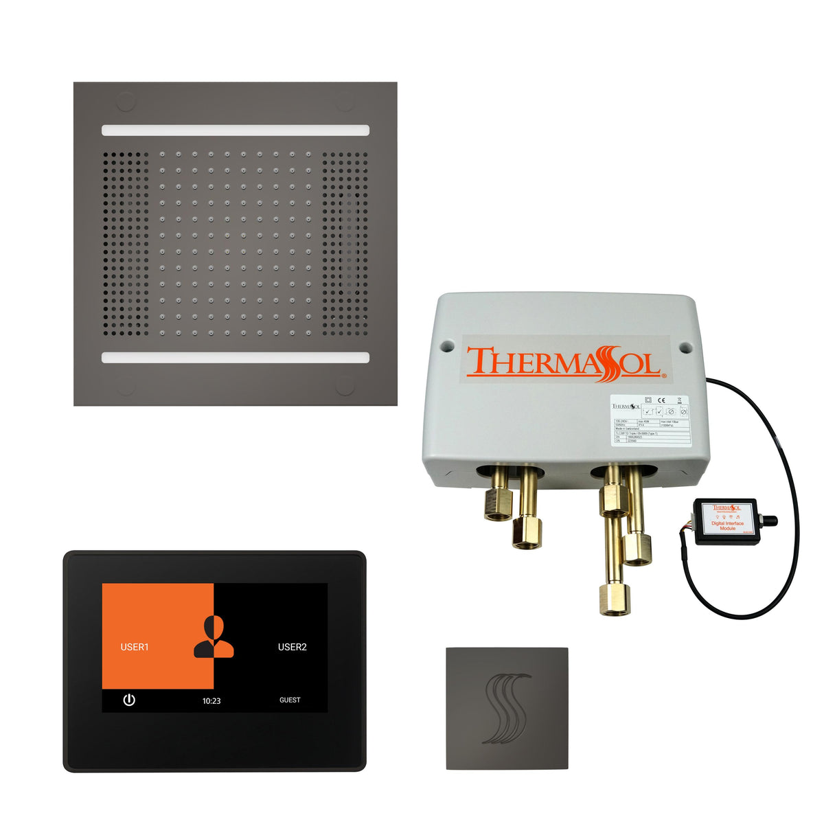 Hydrovive - Modern Shower Kit - Black Nickel