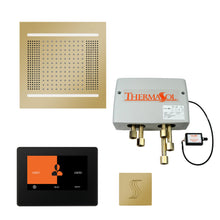 THERMASOL® TWPH147S-PB Hydrovive Modern Shower Kit, LCD Display, Polished Brass