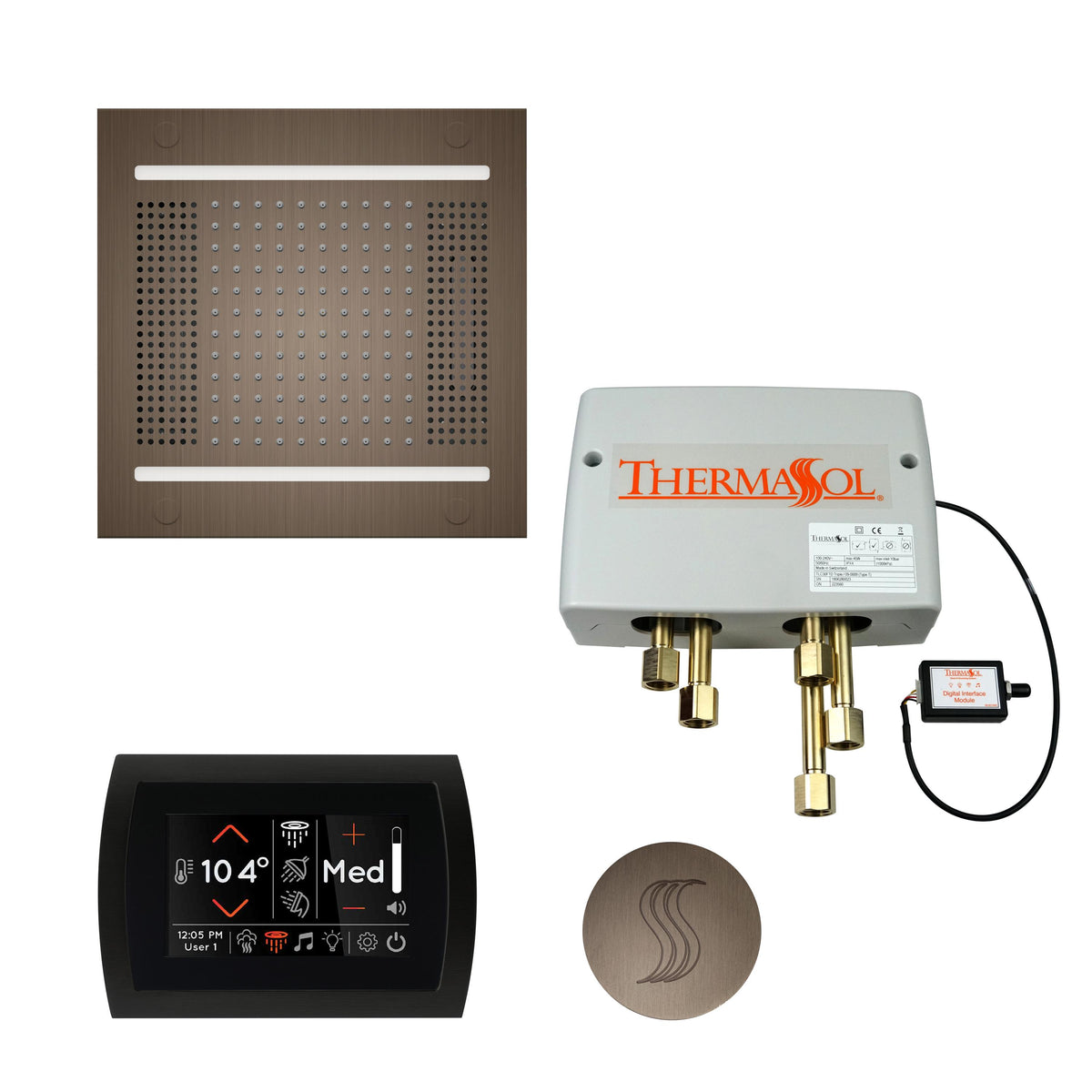 Hydrovive - Modern Shower Kit - Antique Nickel