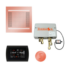 THERMASOL® TWPH14SR-COP Hydrovive Modern Shower Kit, LCD Display, Round Panel, Copper