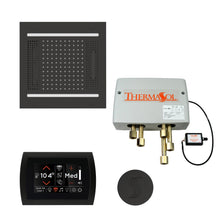 THERMASOL® TWPH14SR-MB Hydrovive Modern Shower Kit, LCD Display, Round Panel, Matte Black