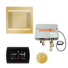 THERMASOL® TWPH14SR-PG Hydrovive Modern Shower Kit, LCD Display, Round Panel, Polished Gold