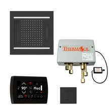 THERMASOL® TWPH14SS-MB Hydrovive Modern Shower Kit, LCD Display, Square Panel, Matte Black