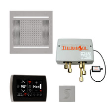 THERMASOL® TWPH14SS-SC Hydrovive Modern Shower Kit, LCD Display, Square Panel, Satin Chrome