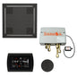 THERMASOL® TWPHSR-MB Hydrovive Modern Shower Kit, Round Panel, Matte Black