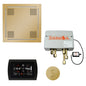 THERMASOL® TWPHSR-PB Hydrovive Modern Shower Kit, Round Panel, Polished Brass