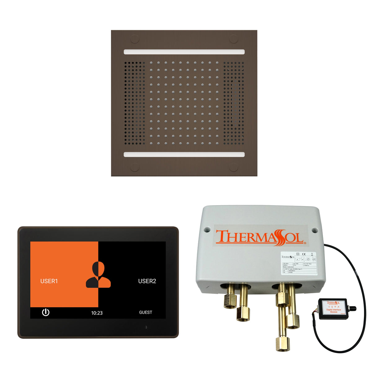 Hydrovive 14 - Shower Kit - Oil Rubbed Bronze - LCD Display