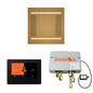 THERMASOL® WH14SP7S-AB WH14SP7S Hydrovive 14 Shower Kit, LCD Display, Square Panel, Antique Brass