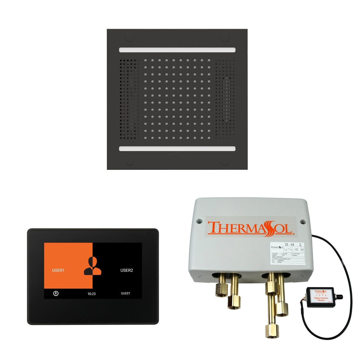 Hydrovive 14 - Shower Kit - Matte Black - LCD Display