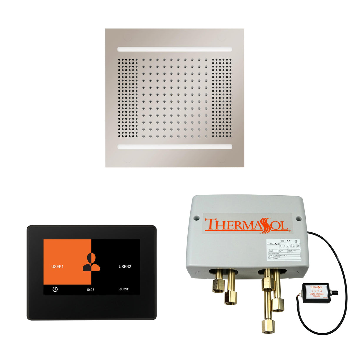Hydrovive 14 - Shower Kit - Polished Nickel - LCD Display
