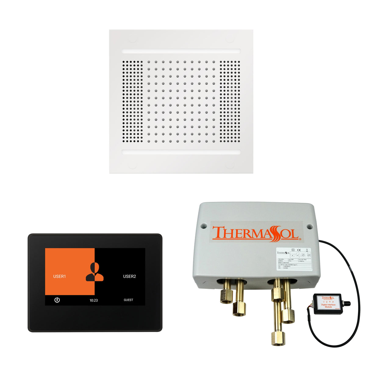 Hydrovive 14 - Shower Kit - White - LCD Display