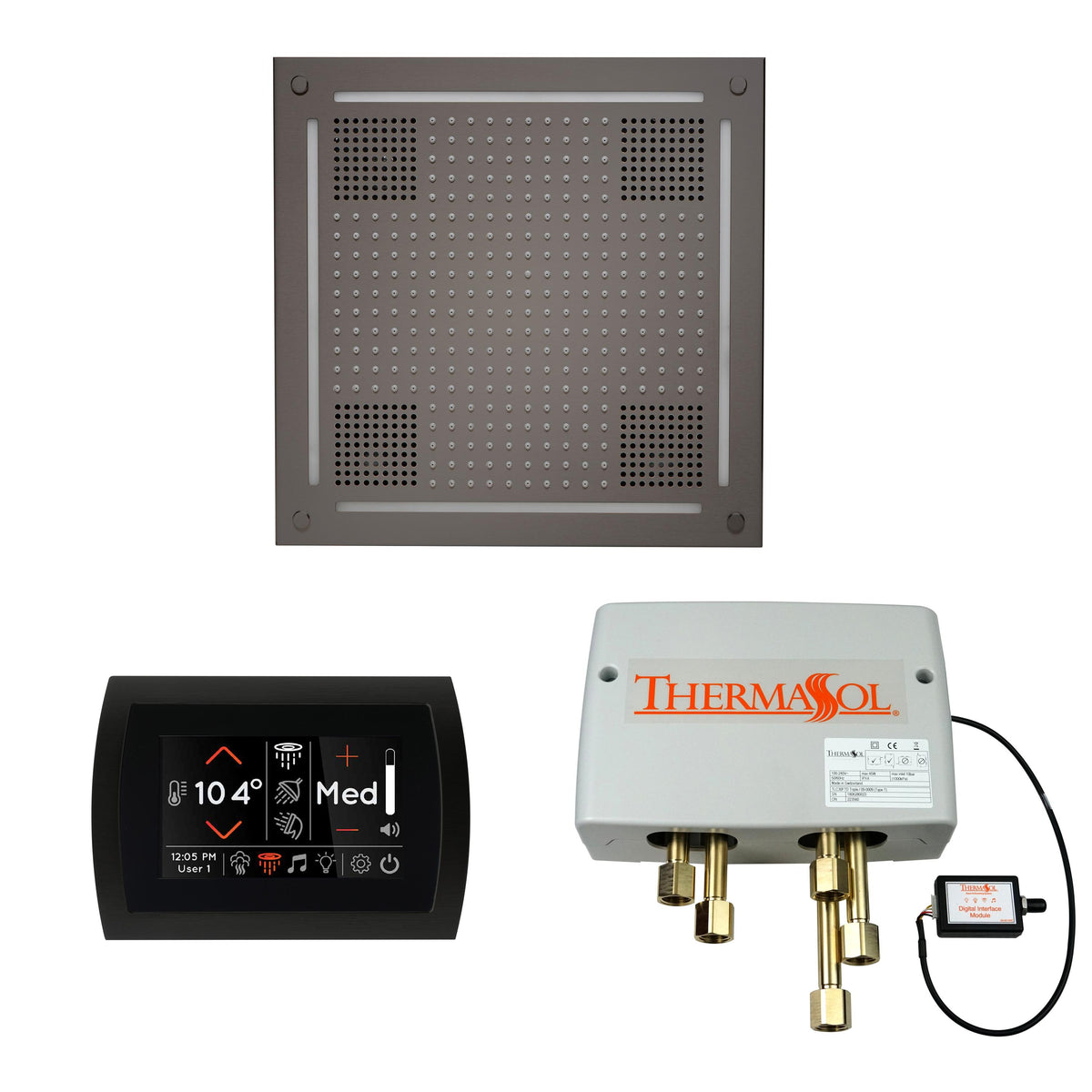 Hydrovive - Whspsr Modern Shower Kit - Ceiling Mount