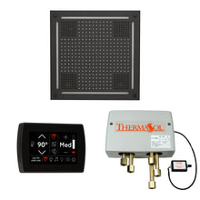 THERMASOL® WHSPSS-MB Hydrovive 18 Shower Kit, LCD Display, Square Panel, Matte Black