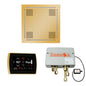 THERMASOL® WHSPSS-PG Hydrovive 18 Shower Kit, LCD Display, Square Panel, Polished Gold