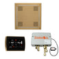 THERMASOL® WHSPSS-SB Hydrovive 18 Shower Kit, LCD Display, Square Panel, Satin Brass