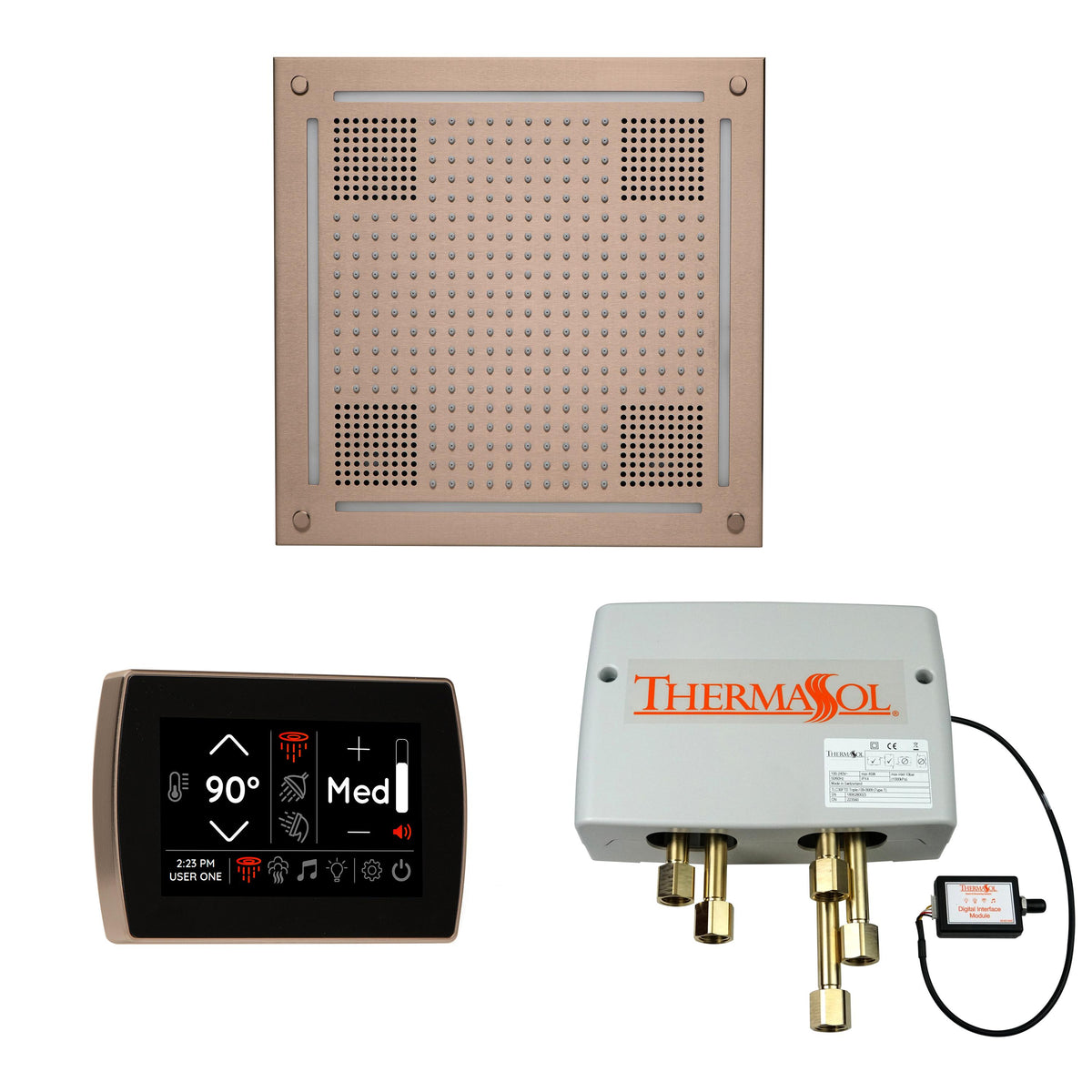 Hydrovive 18 - Shower Kit - Satin Nickel - LCD Display