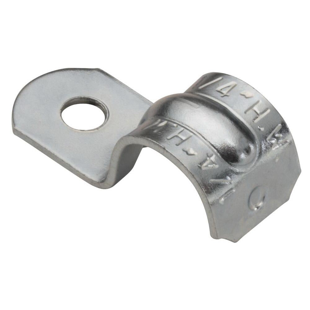 1-Hole Snap-On Conduit Strap - 3/8" - Steel