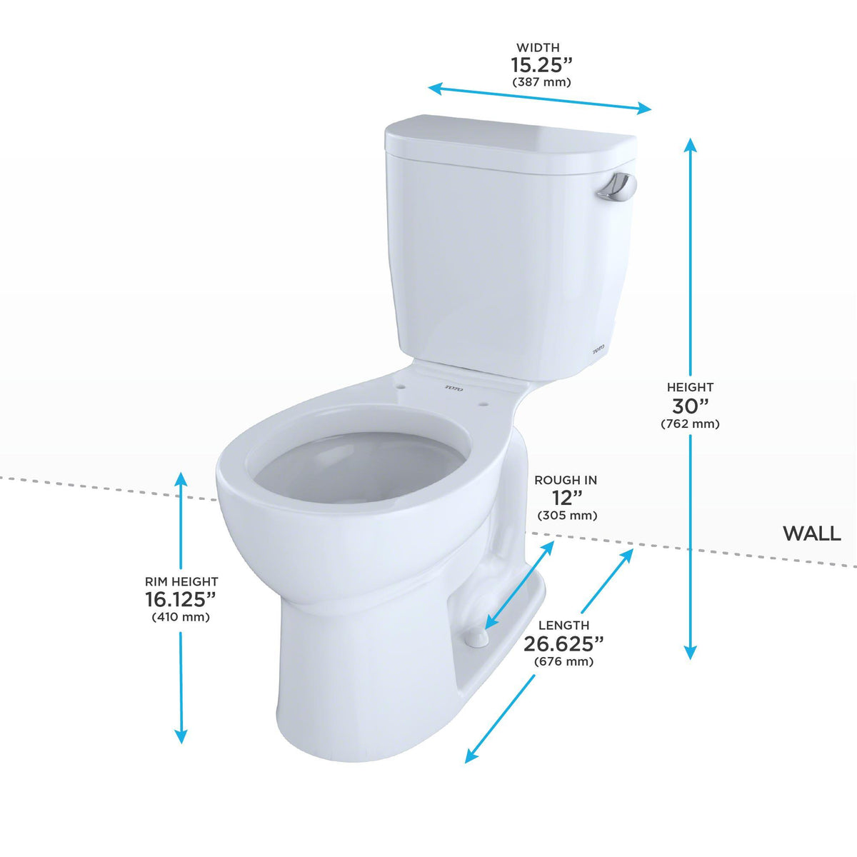 2-Piece Universal Height Close Coupled Toilet - CST243EFR#01