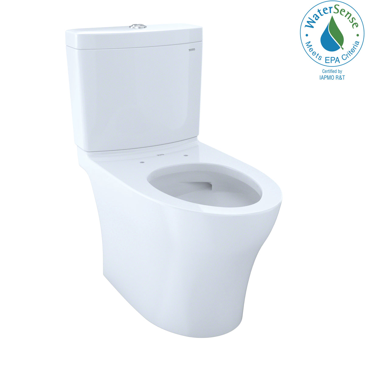 Toto® CST446CEMFG#01 Center Universal Height 2-Piece Toilet With CEFIONTECT™ Ceramic Glaze, Aquia® IV, Elongated Bowl, 16-1/8 in H Rim, 12 in Rough-In, 0.8/1.28 gpf, Cotton White, Import
