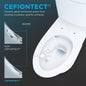 Toto® MW6143084CEFG#01 Universal Height 1-Piece Toilet With CEFIONTECT™ Ceramic Glaze, T40 Washlet®+ Carlyle® II, Elongated Bowl, 16-1/8 in H Rim, 12 in Rough-In, 1.28 gpf, Cotton White, Import