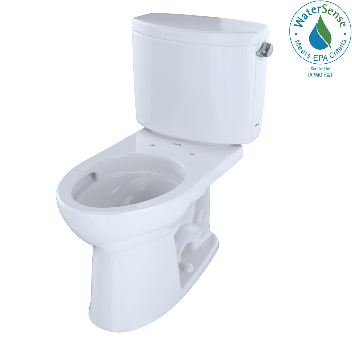 Toto® CST454CEFRG#01 2-Piece Universal Height Close Coupled Toilet With Right-Hand Trip Lever, Drake® II, Elongated Bowl, 17-1/4 in H Rim, 12 in Rough-In, 1.28 gpf, Cotton White, Import