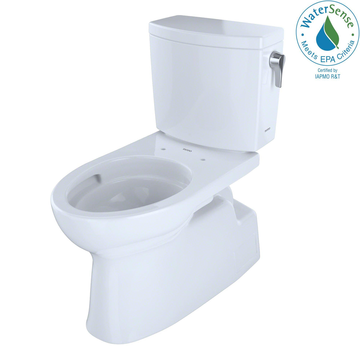 Toto® CST474CUFRG#01 2-Piece Elegant Universal Height Close Coupled Toilet With Right-Hand Trip Lever, Vespin® II 1G®, Elongated Bowl, 17-1/4 in H Rim, 12 in Rough-In, 1 gpf, Cotton White