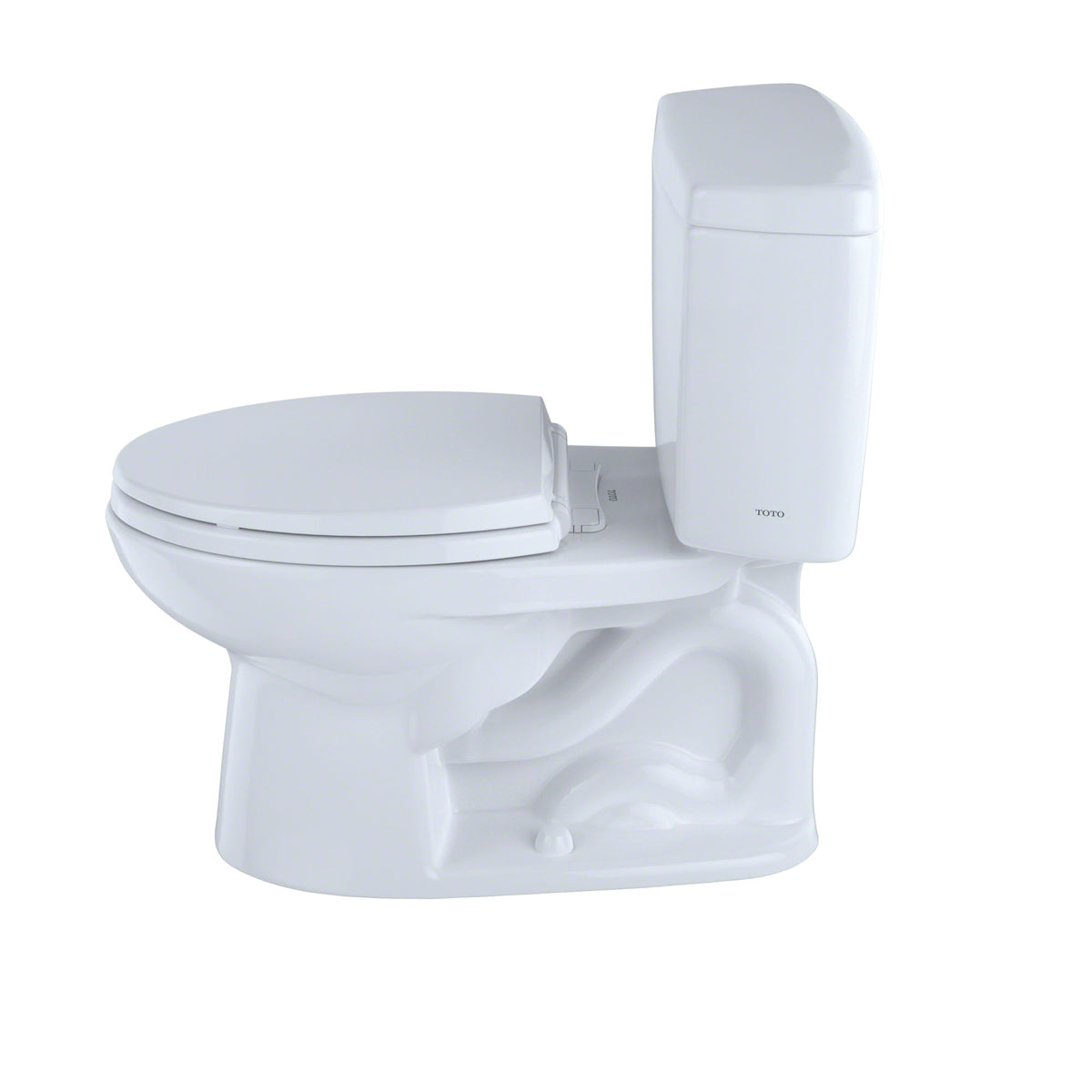 Toto® CST744ERG#01 2-Piece Universal Height Close Coupled Toilet With Right-Hand Trip Lever, Eco Drake®, Elongated Bowl, 15-5/8 in H Rim, 12 in Rough-In, 1.28 gpf, Cotton White, Import
