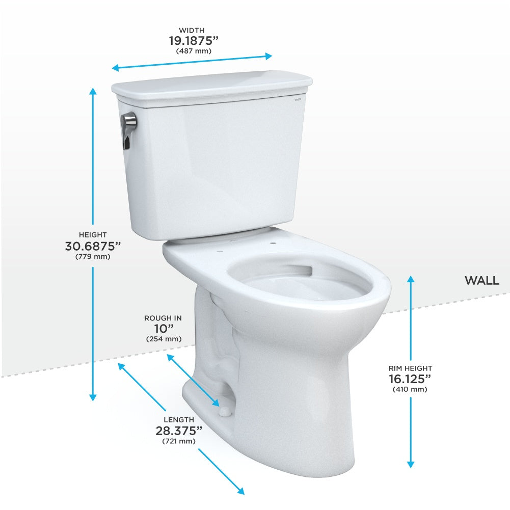Drake - Height Transitional 2-Piece Toilet - Universal