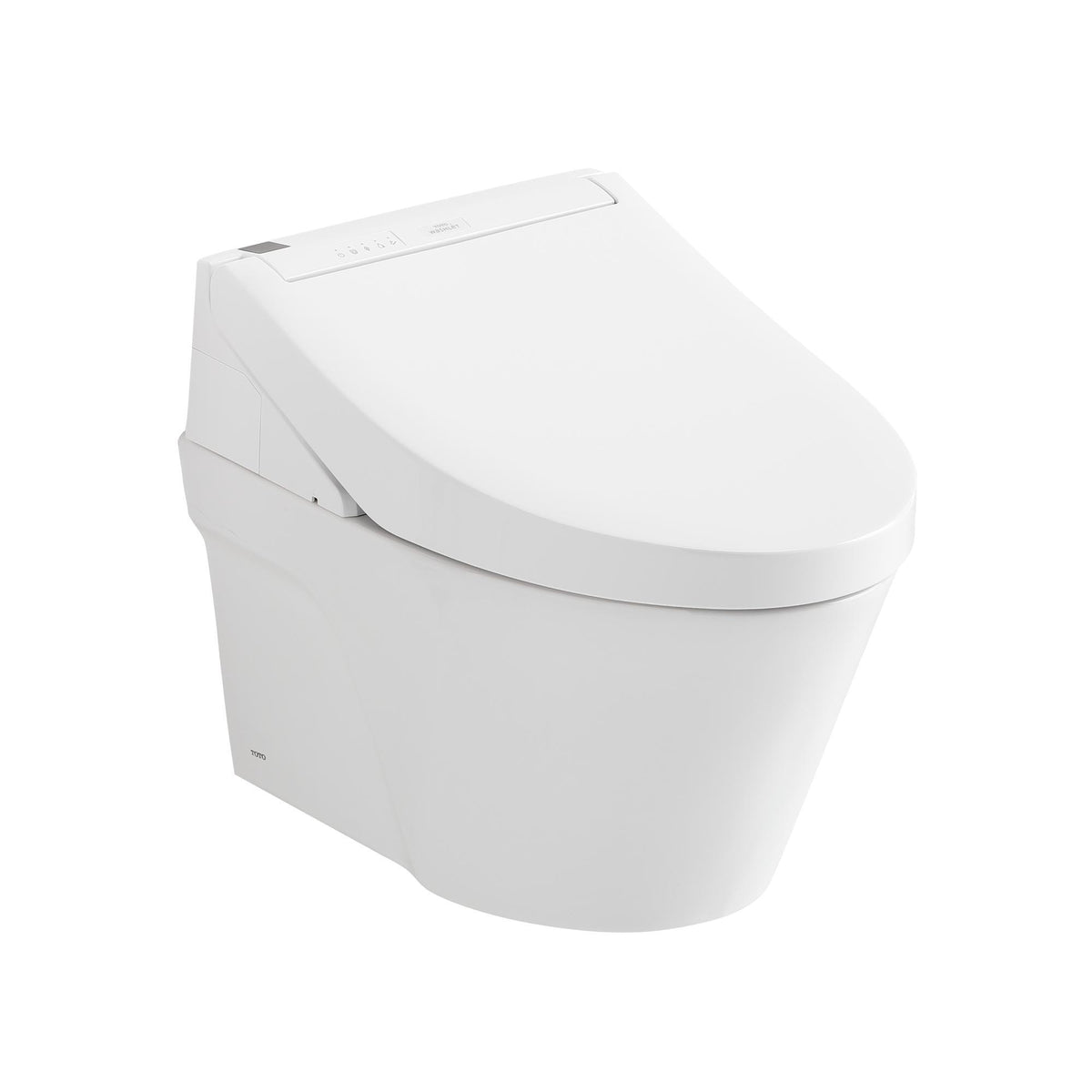 Toto® CWT4263084CMFG#MS Wall-Hung Toilet With CEFIONTECT™ Ceramic Glaze, T40 Washlet®+ AP, Elongated Bowl, 15 to 19 in H Rim, 0.9/1.28 gpf, Matte Silver, Import