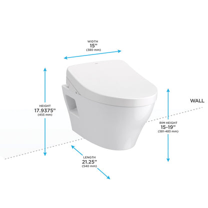 Toto® CWT4283056CMFGA#MS Skirted Design Toilet With CEFIONTECT® Ceramic Glaze, Elongated Bowl, 16-1/8 in H Rim, 0.9/1.28 gpf, Matte Silver, Import