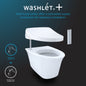 Toto® CWT4494049CMFGA#MS Toilet With CEFIONTECT® Ceramic Glaze, Square Bowl, 16-1/8 in H Rim, 0.9/1.28 gpf Flush Rate, Matte Silver, Import