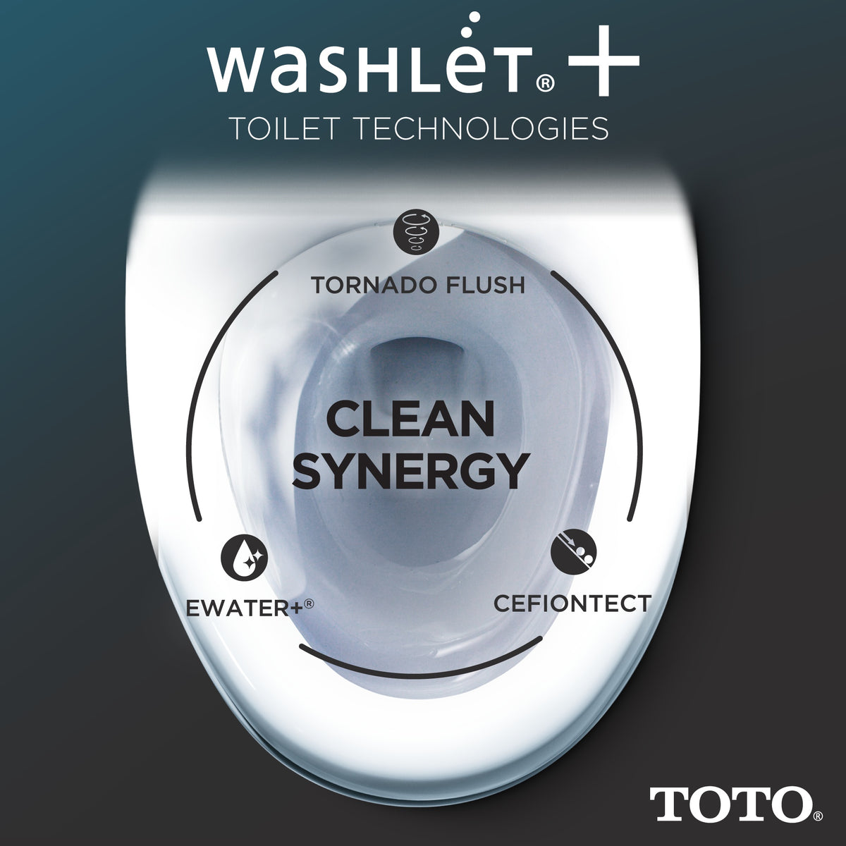 Toto® CWT4494049CMFG#MS Toilet With CEFIONTECT® Ceramic Glaze, Square Bowl, 16-1/8 in H Rim, 0.9/1.28 gpf Flush Rate, Matte Silver, Import
