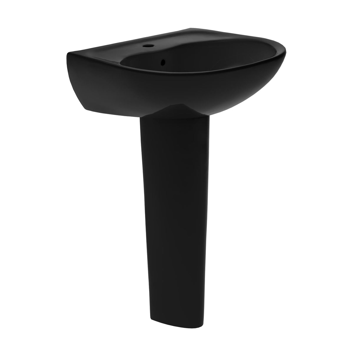 Toto® LPT241#51 Lavatory With Rear Overflow, Supreme®, Oval Shape, 22-7/8 in W x 19-5/8 in D, Wall Mount, Vitreous China, Ebony, Import