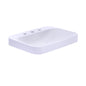 Toto® LT416.8G#01 Arvina™ Elegant Modern Vessel Lavatory With Front Overflow, Arvina™, Rectangle Shape, 8 in Faucet Hole Spacing, 23-5/8 in W x 18-1/8 in D, Above-Counter Mount, Vitreous China, Cotton White, Import