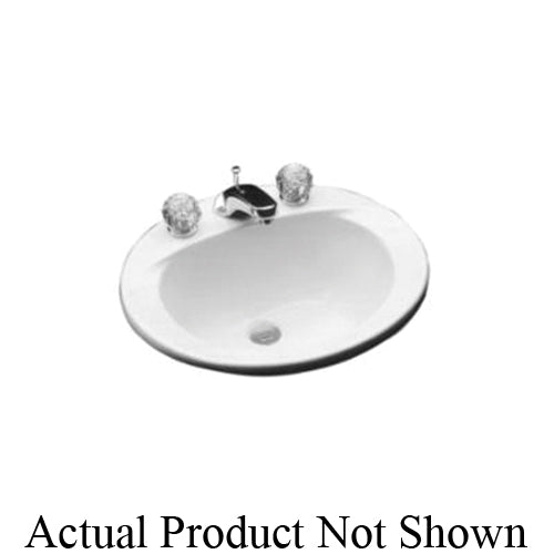 Toto® Self-Rimming Lavatory With Consealed Front Overflow, Oval Shape, 4 in Faucet Hole Spacing, 20 in W x 17 in D, Drop-In Mount, Vitreous China