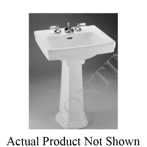 Toto® Promenade® Transitional Lavatory Only With Rear Overflow, Promenade®, Rectangle Shape, 4 in Faucet Hole Spacing, 24 in W x 19 in D, Wall Mount, Vitreous China