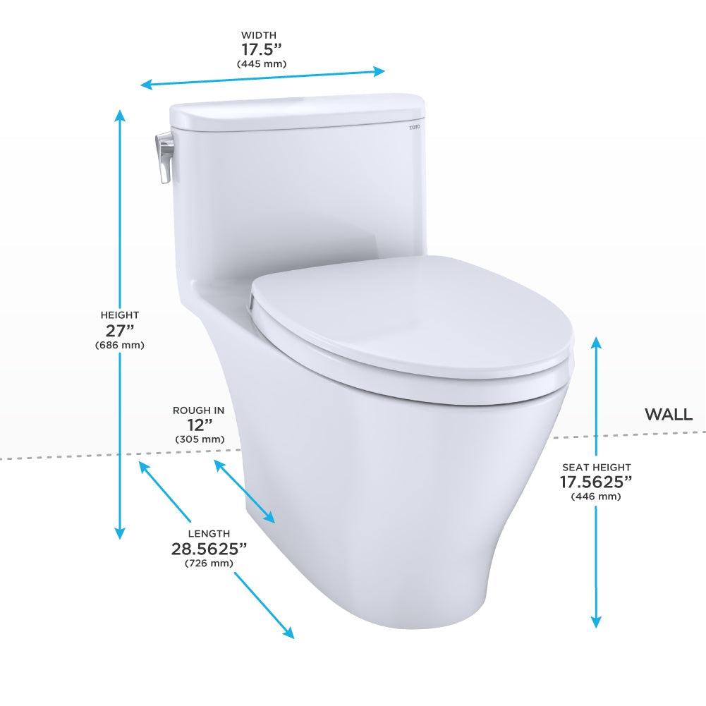 Toto® MS642124CEFG High-Efficiency 1-Piece Toilet