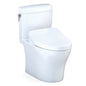 Toto® MW4363046CEMFG#01 Left Universal Height 2-Piece Toilet With CEFIONTECT™ Ceramic Glaze, Washlet®+ Aquia® IV, Elongated Bowl, 16-1/8 in H Rim, 12 in Rough-In, 0.8/1.28 gpf, Cotton White, Import