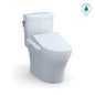 Toto® MW4363074CEMFG#01 Left Universal Height 2-Piece Toilet With CEFIONTECT™ Ceramic Glaze, Washlet®+ Aquia® IV, Elongated Bowl, 16-1/8 in H Rim, 12 in Rough-In, 0.8/1.28 gpf, Cotton White, Import