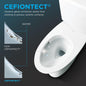 Toto® MW6443074CEFG#01 Universal Height 1-Piece Toilet With CEFIONTECT™ Ceramic Glaze, T40 Washlet®+ Carolina® II, Elongated Bowl, 16-1/8 in H Rim, 12 in Rough-In, 1.28 gpf, Cotton White, Import