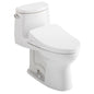 Toto® MW6043056CEFGA#01 Universal Height 1-Piece Toilet With CEFIONTECT™ Ceramic Glaze, T40 Washlet®+ UltraMax® II, Elongated Bowl, 16-1/8 in H Rim, 12 in Rough-In, 1.28 gpf, Cotton White, Import