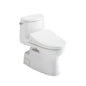 Toto® MW6143046CUFGA#01 Universal Height 1-Piece Toilet With CEFIONTECT™ Ceramic Glaze, T40 Washlet®+ Carlyle® II, Elongated Bowl, 16-1/8 in H Rim, 12 in Rough-In, 1 gpf, Cotton White, Import