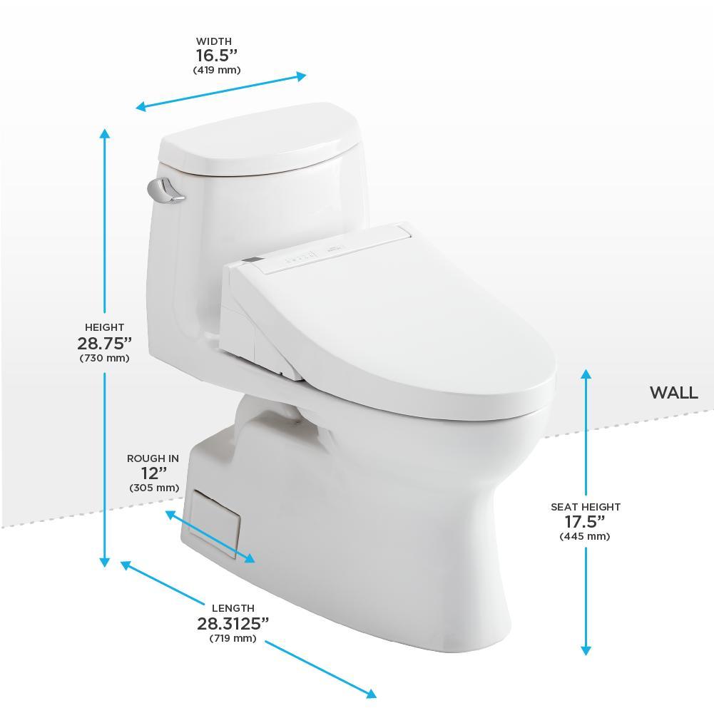 T40 Washlet+ Carlyle Ii - Height 1-Piece Toilet - 1.28 GPF