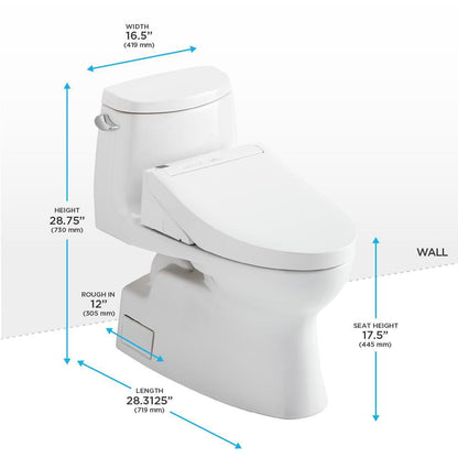 T40 Washlet+ Carlyle Ii - Height 1-Piece Toilet - 1.28 GPF
