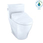 Toto® MW6243046CEFG#01 Universal Height 1-Piece Toilet With CEFIONTECT™ Ceramic Glaze, T40 Washlet®+ Legato®, Elongated Bowl, 16-1/8 in H Rim, 12 in Rough-In, 1.28 gpf, Cotton White, Import
