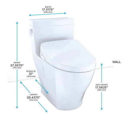 Legato - 1-Piece High-Efficiency Toilet - 12" Rough-in