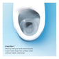 Toto® MW6463046CEMFGA#01 1-Piece Ultra High-Efficiency Toilet With CEFIONTECT® Ceramic Glaze, Aquia® IV, Elongated Bowl, 16-1/8 in H Rim, 12 in Rough-In, 1.28 gpf, Cotton White, Import