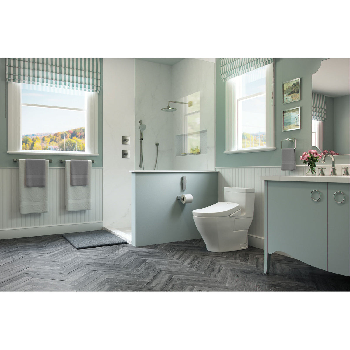Aimes - 1-Piece High-Efficiency Toilet - Elongated