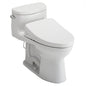 Toto® MW6343046CEFG#01 Universal Height 1-Piece Toilet With CEFIONTECT™ Ceramic Glaze, T40 Washlet®+ Supreme® II, Elongated Bowl, 16-1/8 in H Rim, 12 in Rough-In, 1.28 gpf, Cotton White, Import