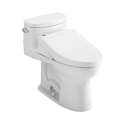 Toto® MW6343084CEFG#01 Universal Height 1-Piece Toilet With CEFIONTECT™ Ceramic Glaze, T40 Washlet®+ Supreme® II, Elongated Bowl, 16-1/8 in H Rim, 12 in Rough-In, 1.28 gpf, Cotton White, Import